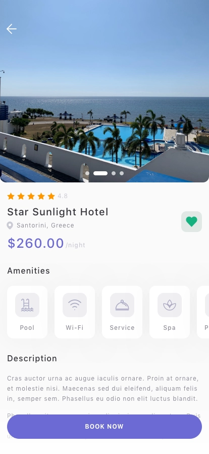 Hotel Booking Mobile App UI Kit - Screenshot 3
