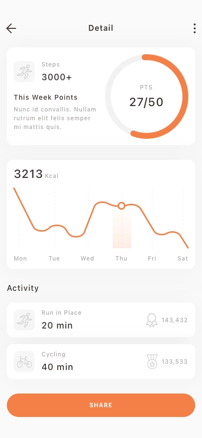 Workout & Fitness Mobile App UI Kit - Screenshot 5