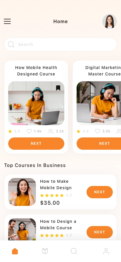 Online Education Mobile App UI Kit - Screenshot 1