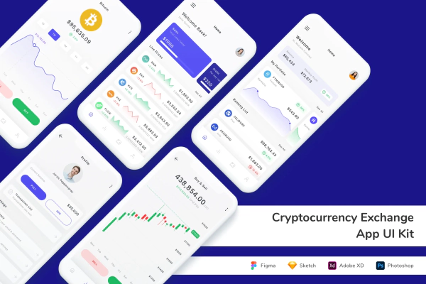 Cryptocurrency Exchange App UI Kit