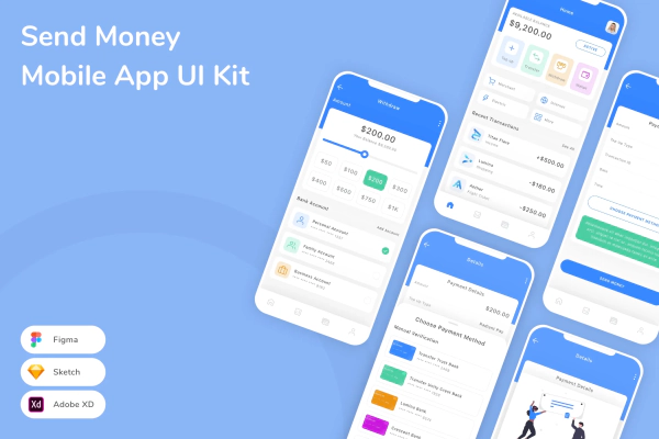 Send Money Mobile App UI Kit