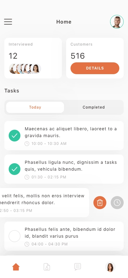 HR Management Mobile App UI Kit - Screenshot 2