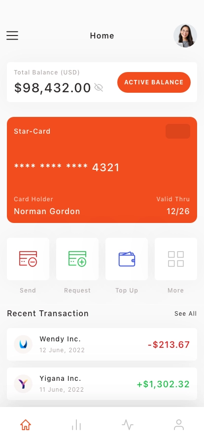 Finance & Fintech Mobile App UI Kit - Screenshot 2
