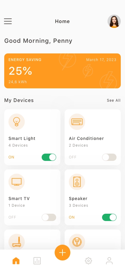Smart Home Mobile App UI Kit - Screenshot 1