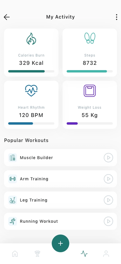 Exercise & Training Mobile App UI Kit - Screenshot 2