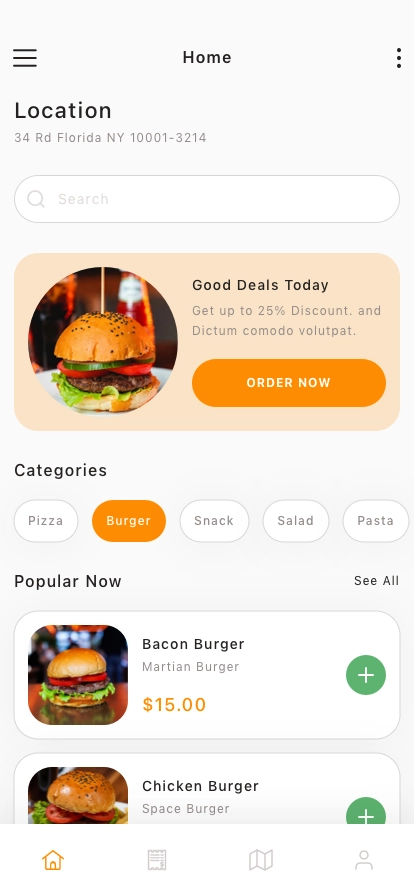 Food Delivery Mobile App UI Kit - Screenshot 1