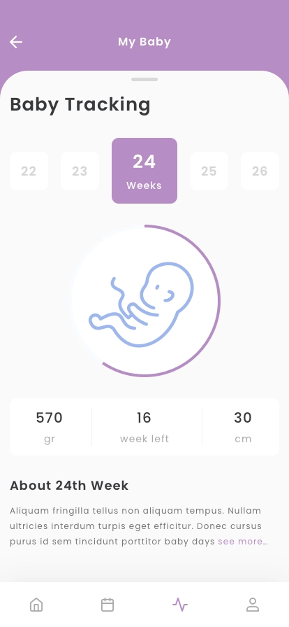 Pregnancy Medical Mobile App UI Kit - Screenshot 4