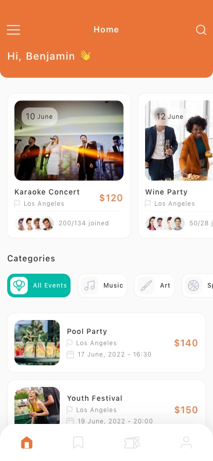 Event Ticketing Mobile App UI Kit - Screenshot 1