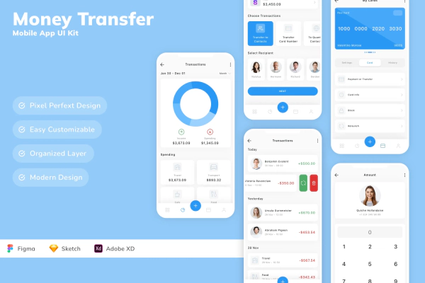 Money Transfer Mobile App UI Kit
