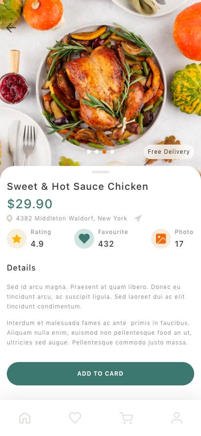 Food Delivery Mobile App UI Kit - Screenshot 3