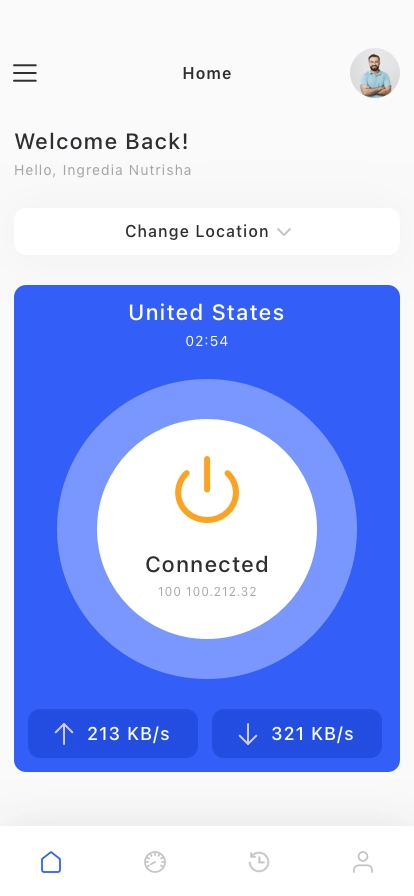 VPN & Speed Test Mobile App UI Kit - Screenshot 2