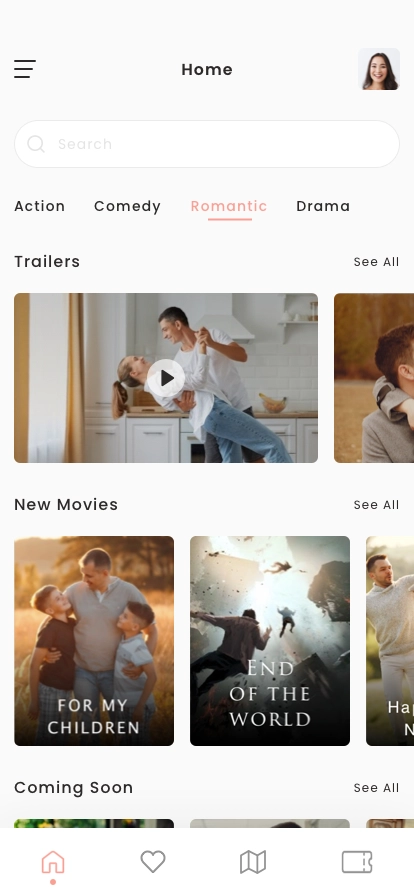 Movie Ticket Mobile App UI Kit - Screenshot 1