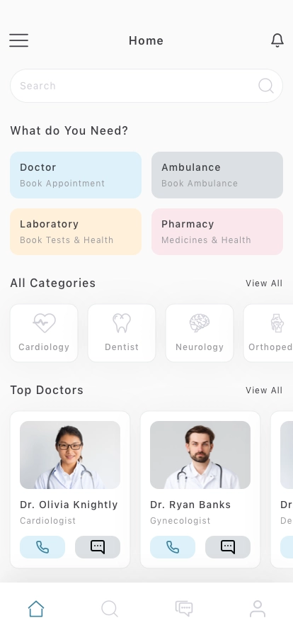 Healthcare & Doctor Mobile App UI Kit - Screenshot 1