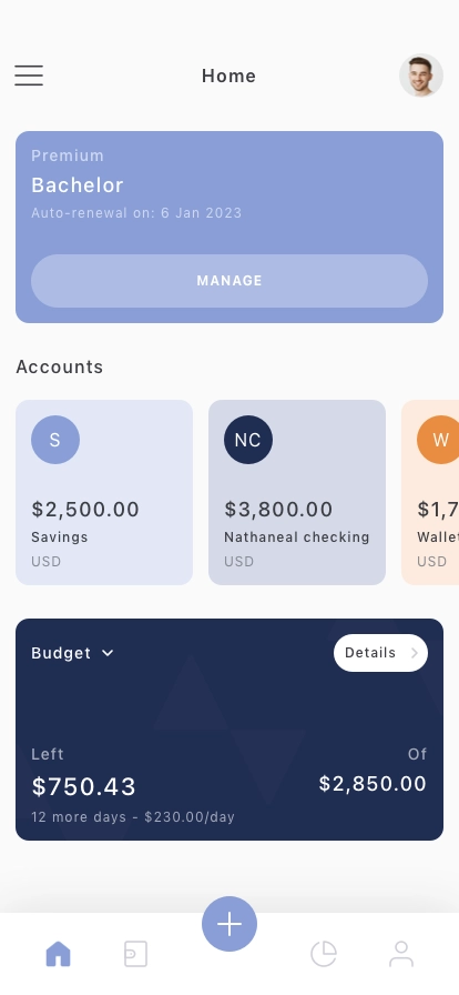 Finance Planner Mobile App UI Kit - Screenshot 1