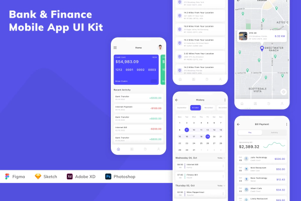 Bank & Finance Mobile App UI Kit