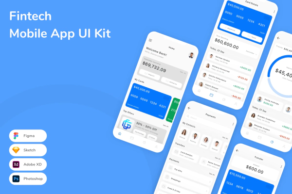 Fintech Mobile App UI Kit