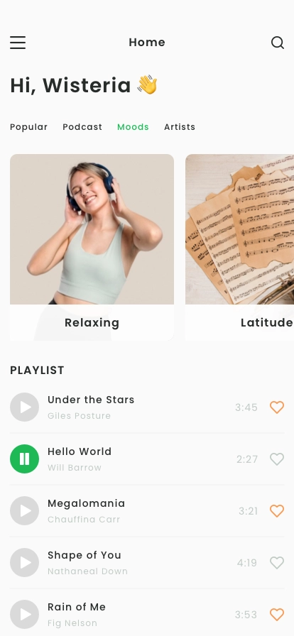 Music Player & Streaming Mobile App UI Kit - Screenshot 1