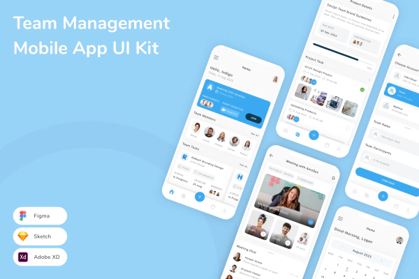 Team Management Mobile App UI Kit