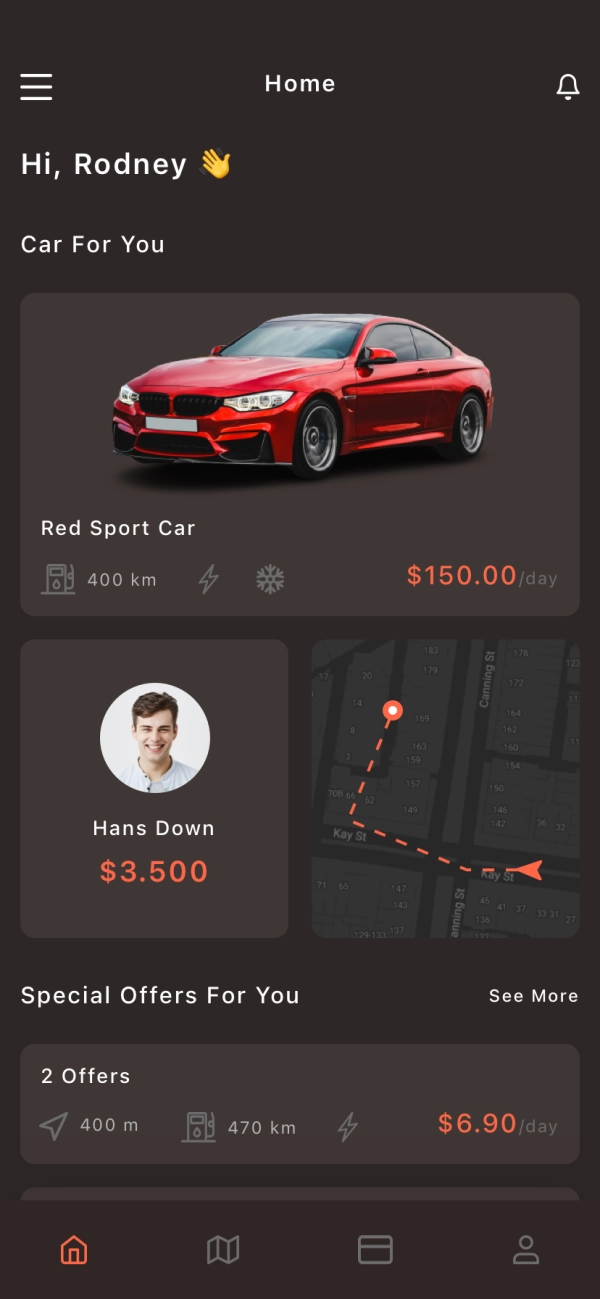 Car Rental Mobile App UI Kit - Screenshot 1