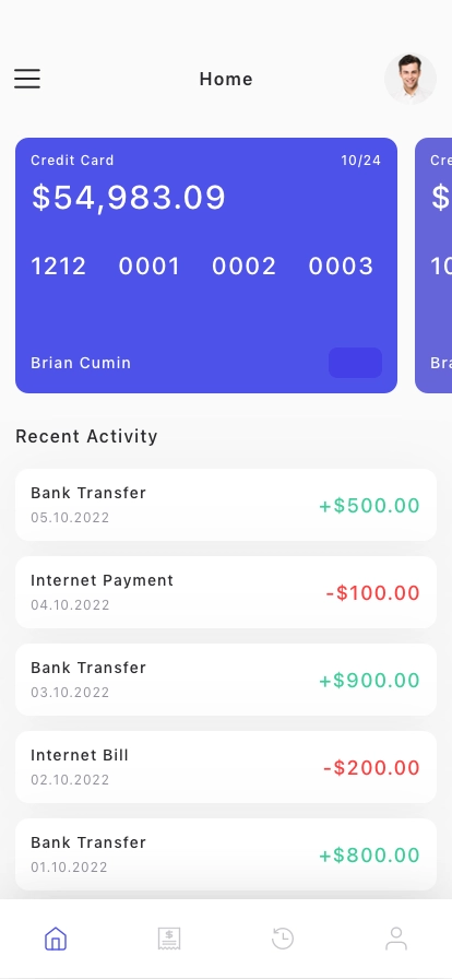 Banking & Finance Mobile App UI Kit - Screenshot 1