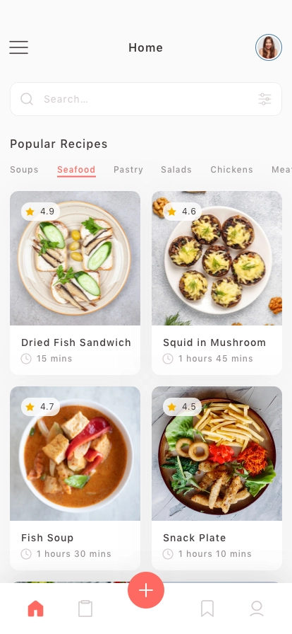 Cooking App UI Kit for Figma, Sketch & XD | UIworkshop