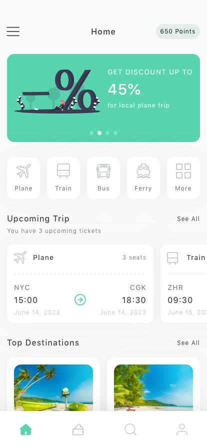 Ticket Mobile App UI Kit - Screenshot 1