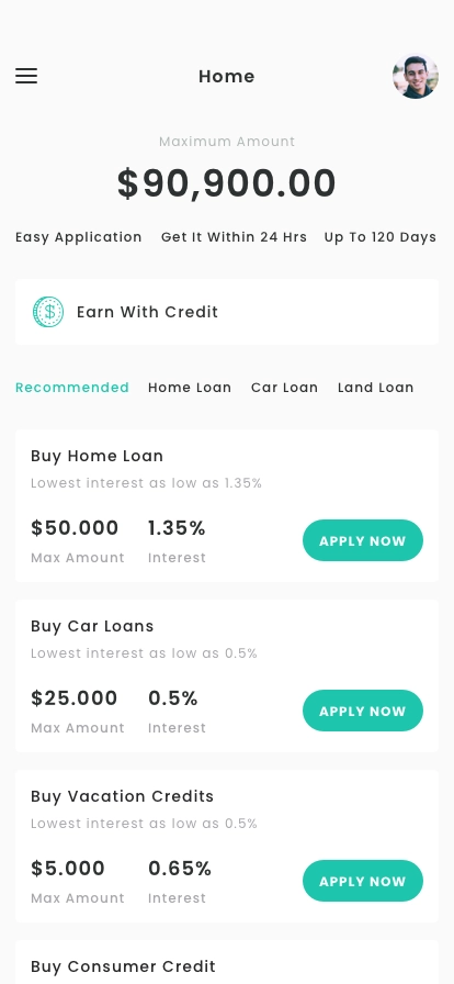 Loan Assistant App UI Kit - Screenshot 1