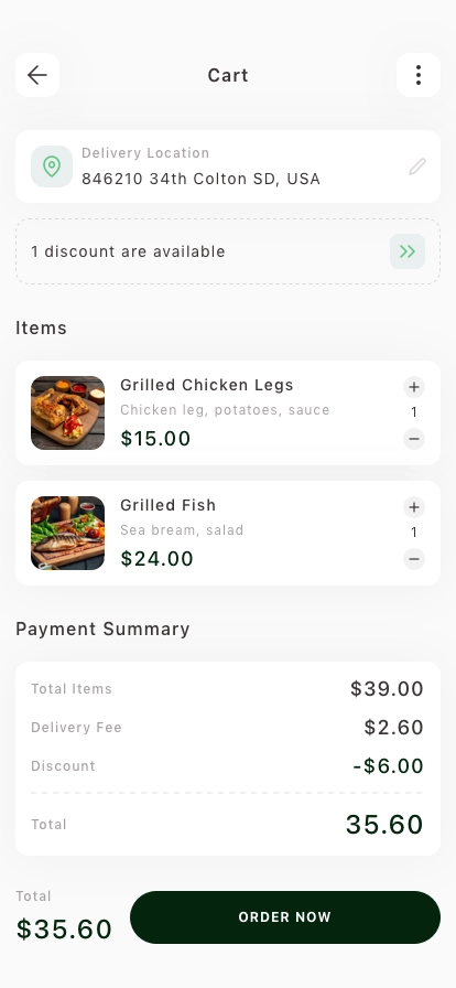 Food Order Mobile App UI Kit - Screenshot 5
