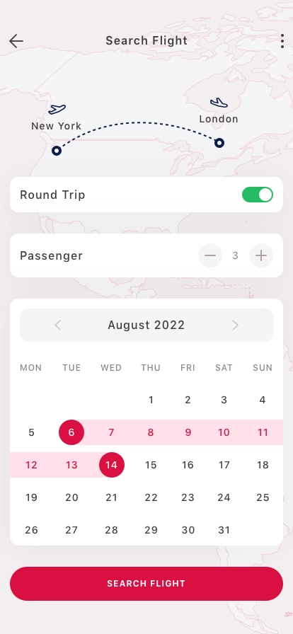 Flight Booking Mobile App UI Kit - Screenshot 2