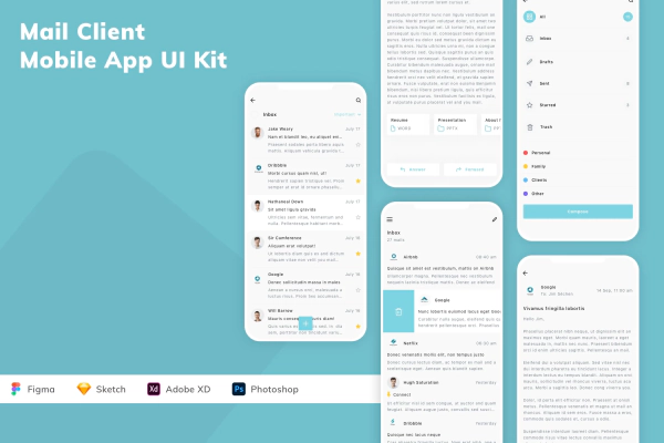 Mail Client Mobile App UI Kit