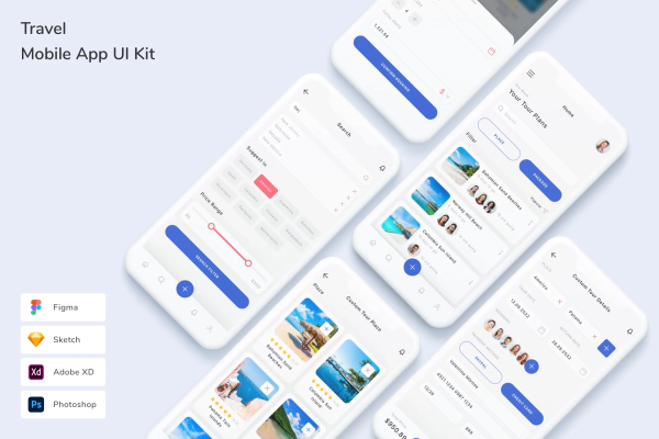Travel Mobile App UI Kit