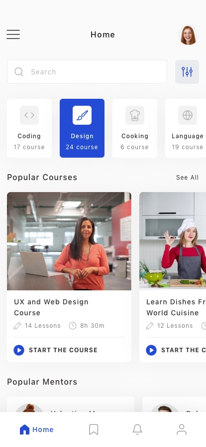Online Learning Mobile App UI Kit - Screenshot 1