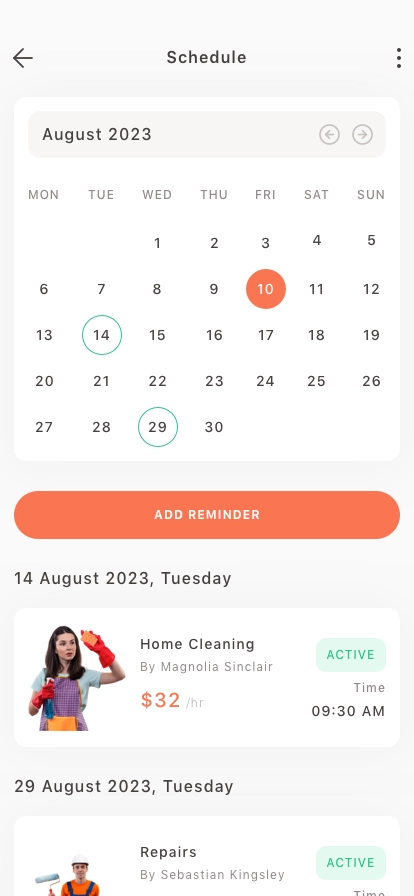 Home Service Mobile App UI Kit - Screenshot 5