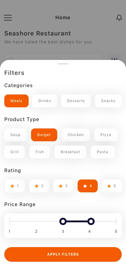 Restaurant Smart Menu Mobile App UI Kit - Screenshot 2