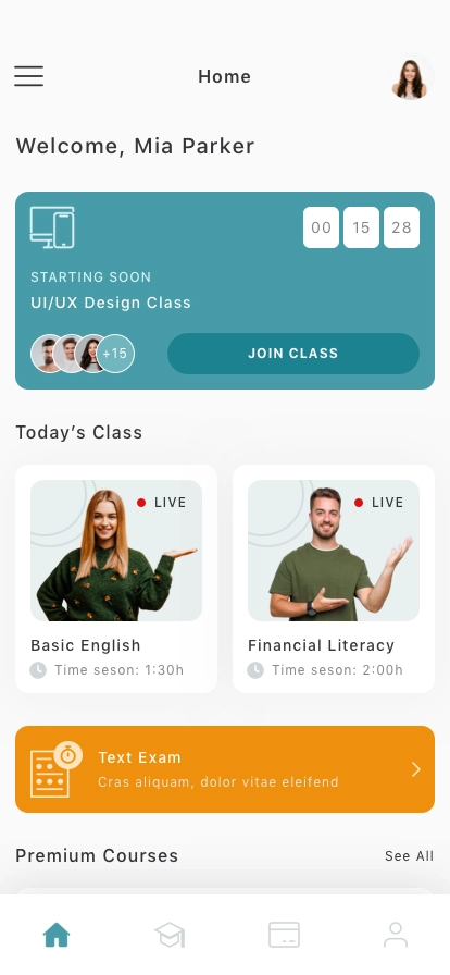 E-learning Mobile App UI Kit - Screenshot 1