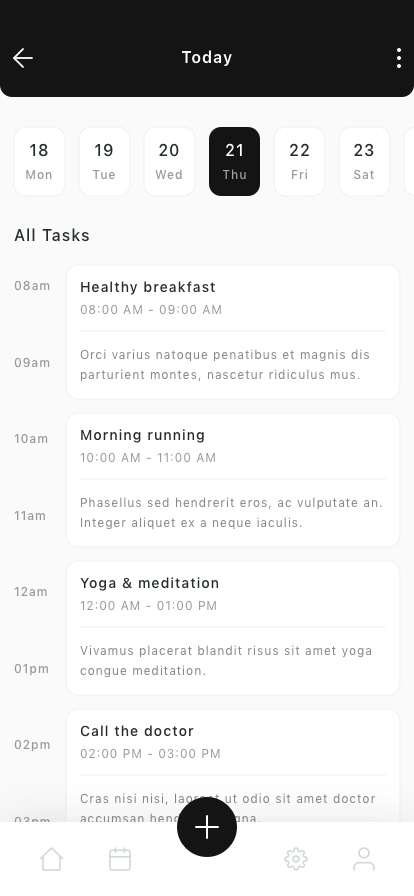 Task & Time Management Mobile App UI Kit - Screenshot 4