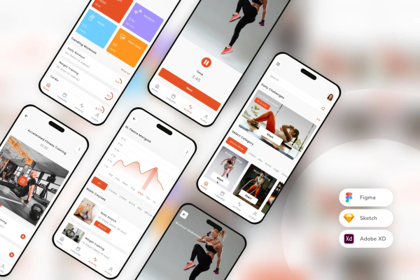 Fitness & Workout Mobile App UI Kit