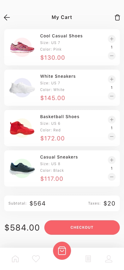 Shoes Ecommerce Mobile App UI Kit - Screenshot 3