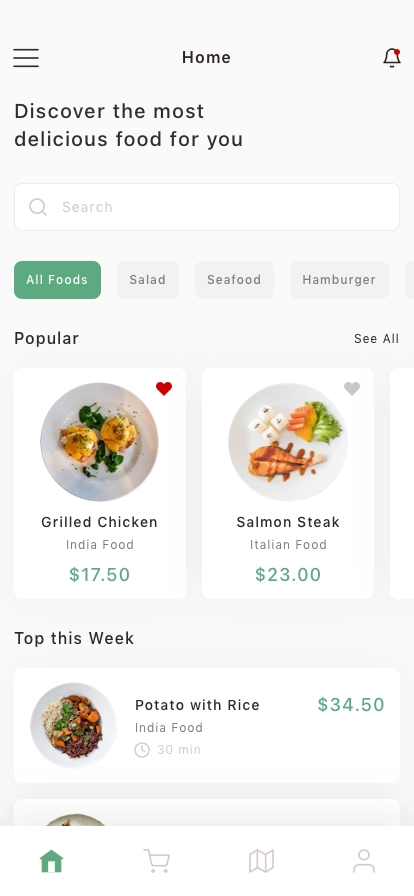 Food Ordering Mobile App UI Kit - Screenshot 2