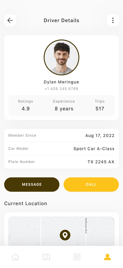 Taxi Booking Mobile App UI Kit - Screenshot 3