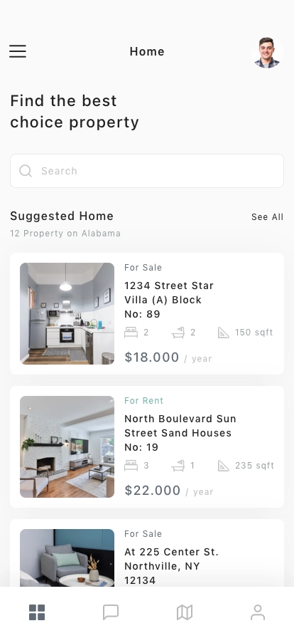 AI Rent Property Mobile App UI Kit - Screenshot 1