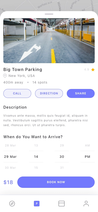Park Locator Mobile App UI Kit - Screenshot 3