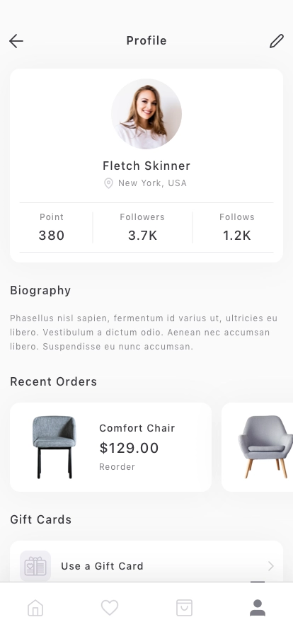 Furniture Ecommerce Mobile App UI Kit - Screenshot 4