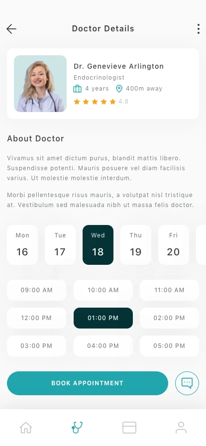 Doctor Appointment Mobile App UI Kit - Screenshot 3