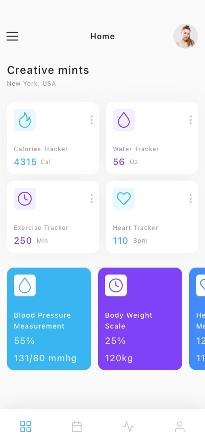 Blood Pressure Mobile App UI Kit - Screenshot 1