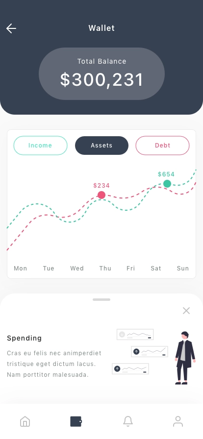 Personal Invest Planner Mobile App UI Kit - Screenshot 2
