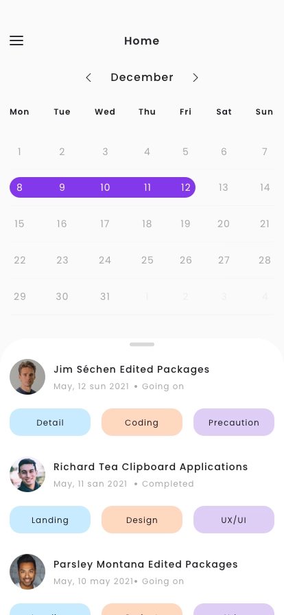 Calendar & Schedule App UI Kit - Screenshot 1