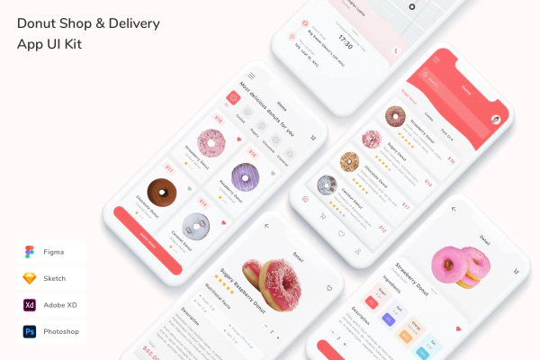 Donut Shop & Delivery App UI Kit