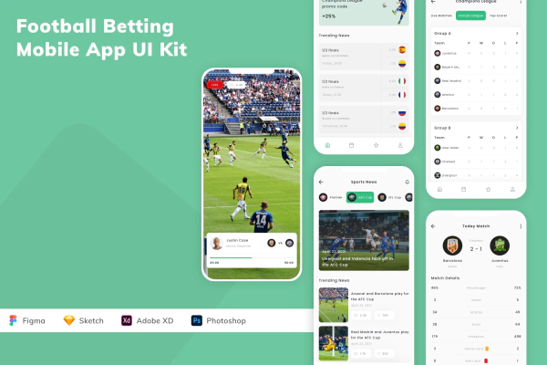 Football Betting Mobile App UI Kit