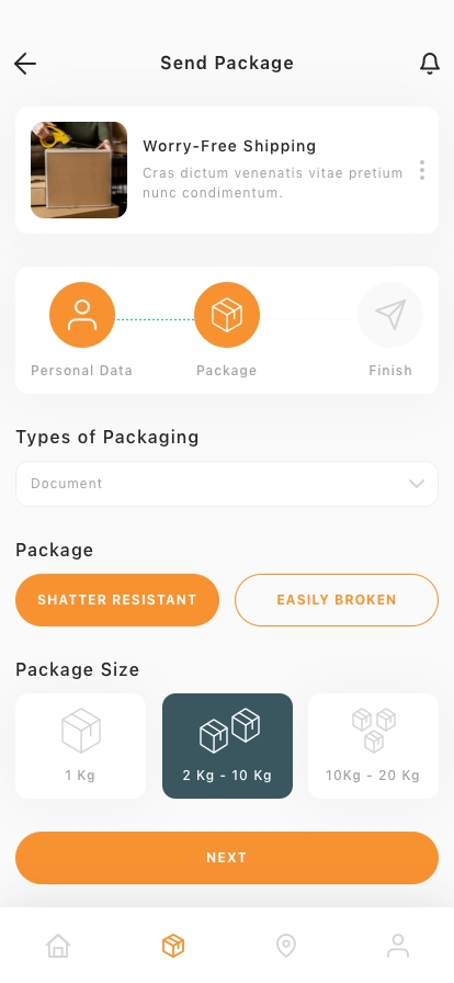Shipping Calculator Mobile App UI Kit - Screenshot 5